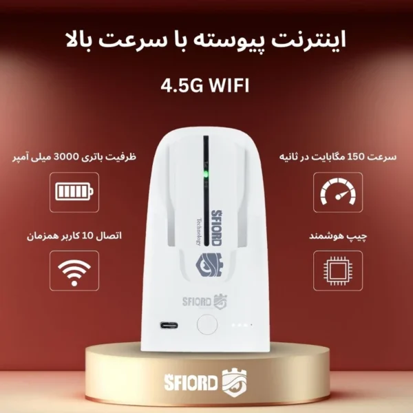 مودم 4G LTE اسفیورد مدل UP-PT3000 - تصویر 5