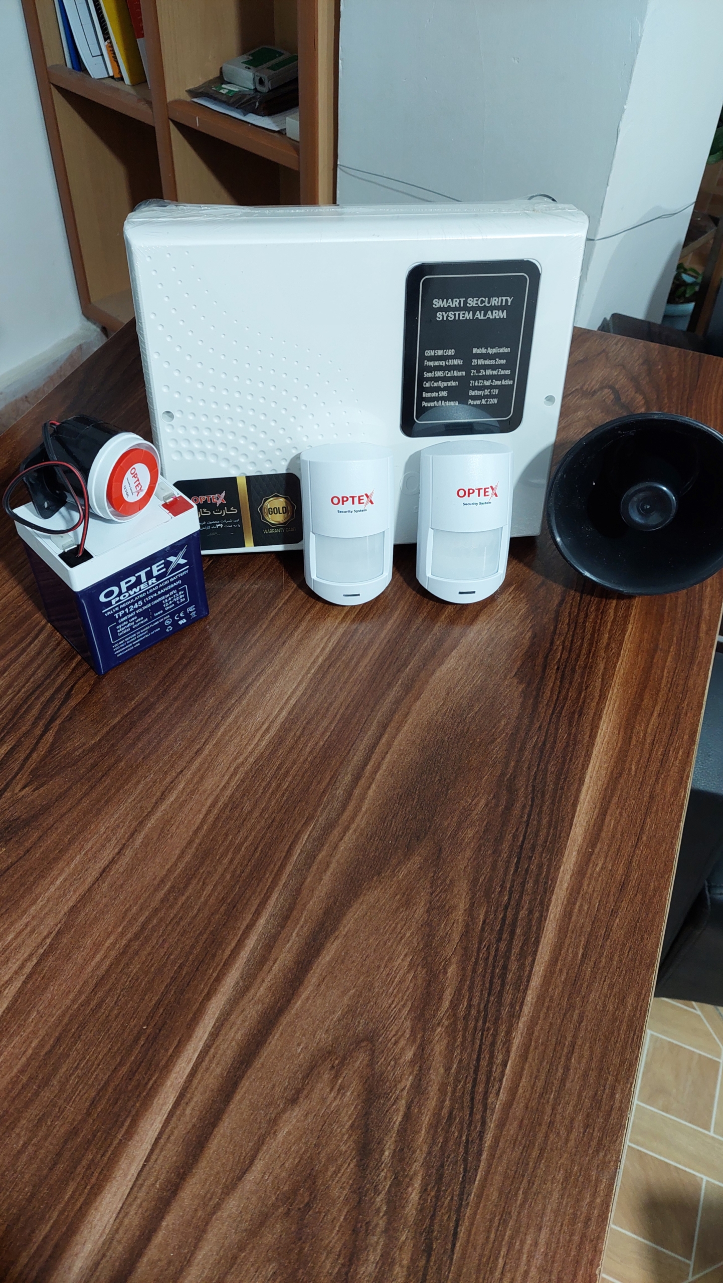پک دزدگیر اماکن اوپتکس و 2 چشمی و باتری و هدیه آژیر - تصویر 2